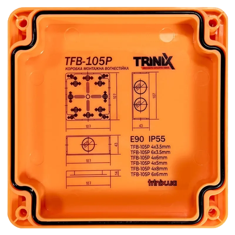 Trinix TFB-105P 4x3.5 Огнестойкая распределительная коробка