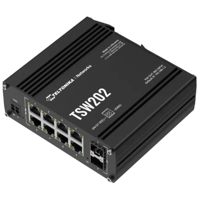 Teltonika TSW202 PoE+ Комутатор 8 портів керований