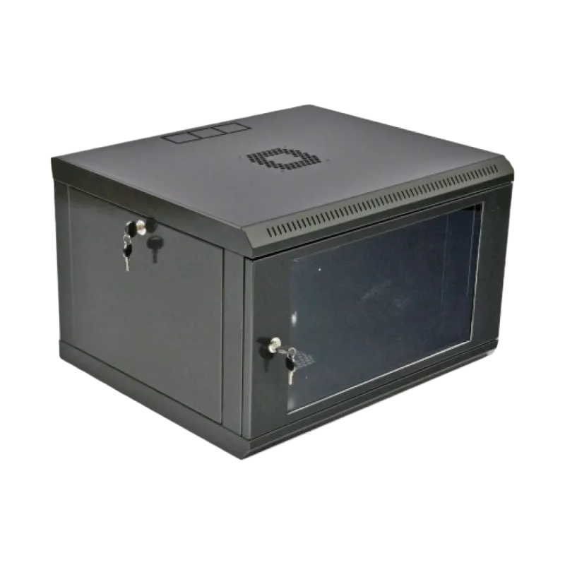 6U Шкаф 19" , 600x500x373мм (Ш*Г*В), эконом, акриловое стекло, черный