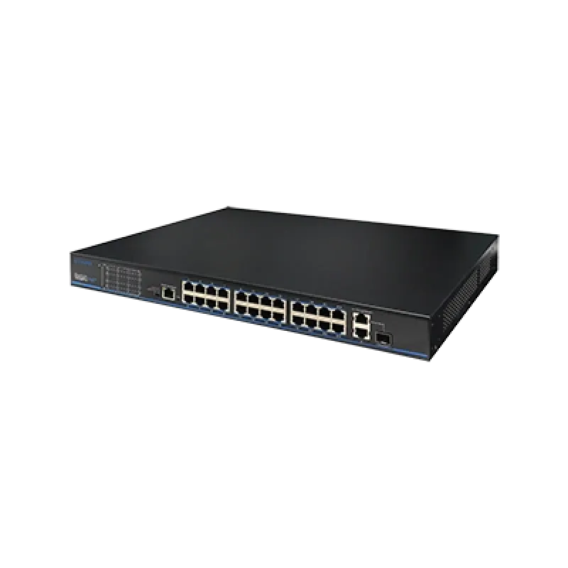 UTP3226TS-PSB 24 порта 10/100 Мбит/с PoE+ 2 порта Gigabit RJ-45 (1 порт комбинированный SFP)