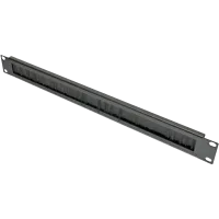 EPNew PLMN-V0801UZ Кабельный организатор 1U со щеткой, с каб. поддержкой, черный, EPNew