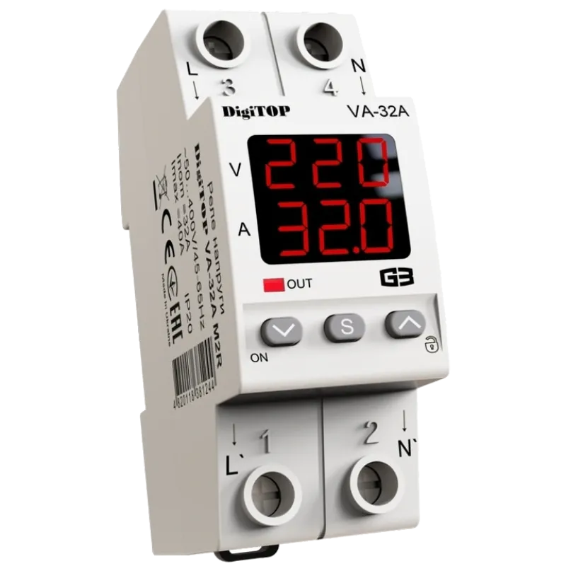 DigiTop VА-32A M2R Реле напряжения