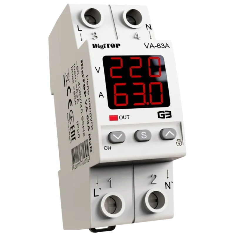 DigiTop VА-63A M2R Реле напряжения