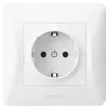 VIDEX BINERA (VF-BNSK1G-W) (20/120) Розетка белая 1 пост с заземлением