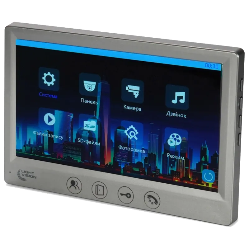 Light Vision AMSTERDAM FHD GRAY Відеодомофон