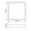 VIDEX 18W 5000K 220V LED светильник накладной квадрат