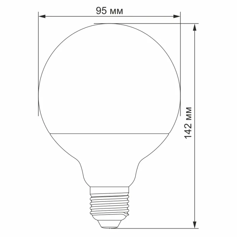 VIDEX G95e 15W E27 4100K 220V LED лампа