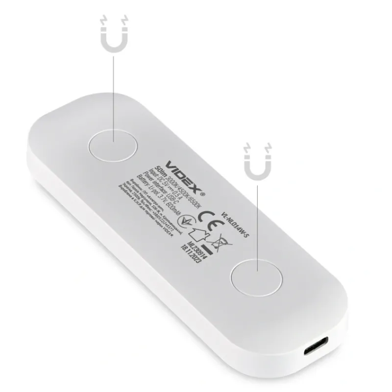 VIDEX VL-NL014W-S Світильник LED акумуляторний з датчиком руху