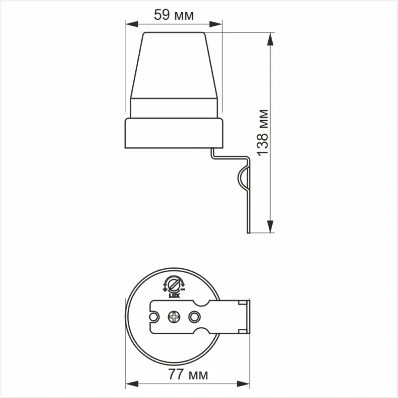 VIDEX VL-SN02 10A 220V Датчик освітлення фотометричний