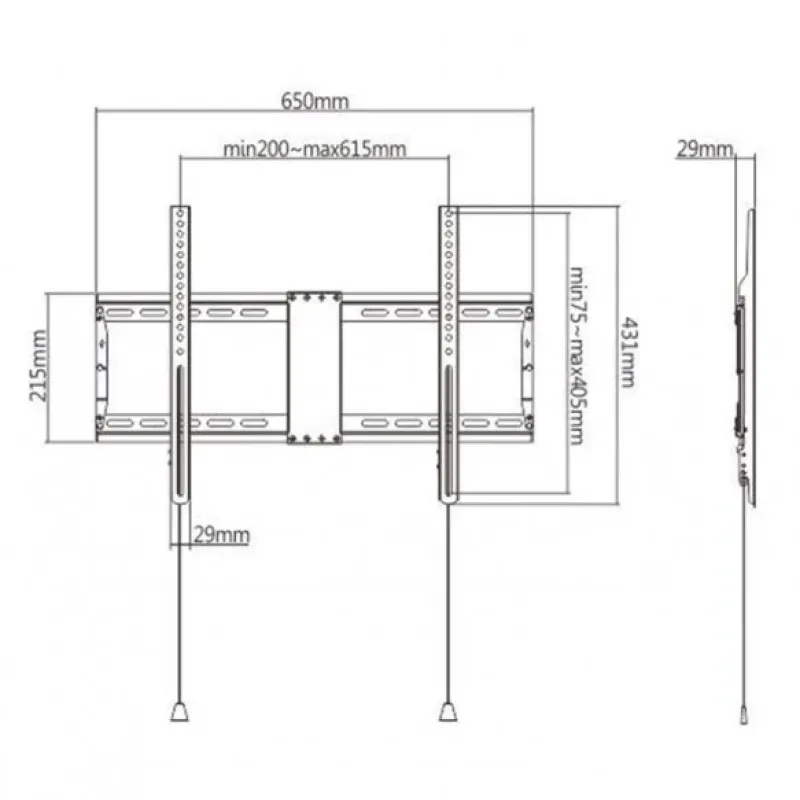 Gembird WM-80F-01 37-80" 70 кг Кронштейн для телевізора