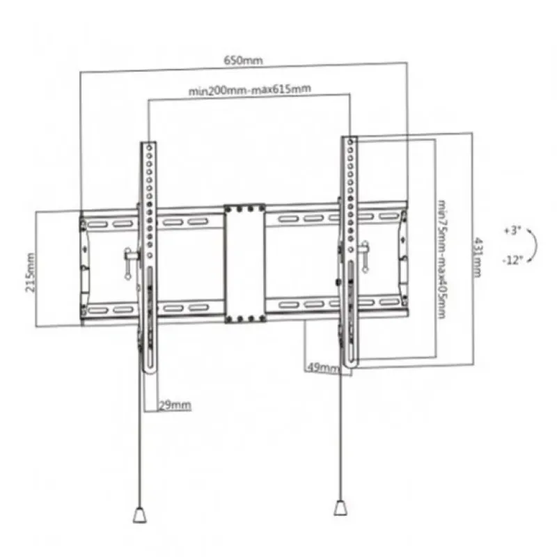 Gembird WM-80T-01 37-80" 70 кг Кронштейн для телевізора