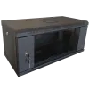 Hypernet WMNC-35-6U-FLAT-BLACK Шафа коммутаційна настінна 6U 600x350 розбірна чорна