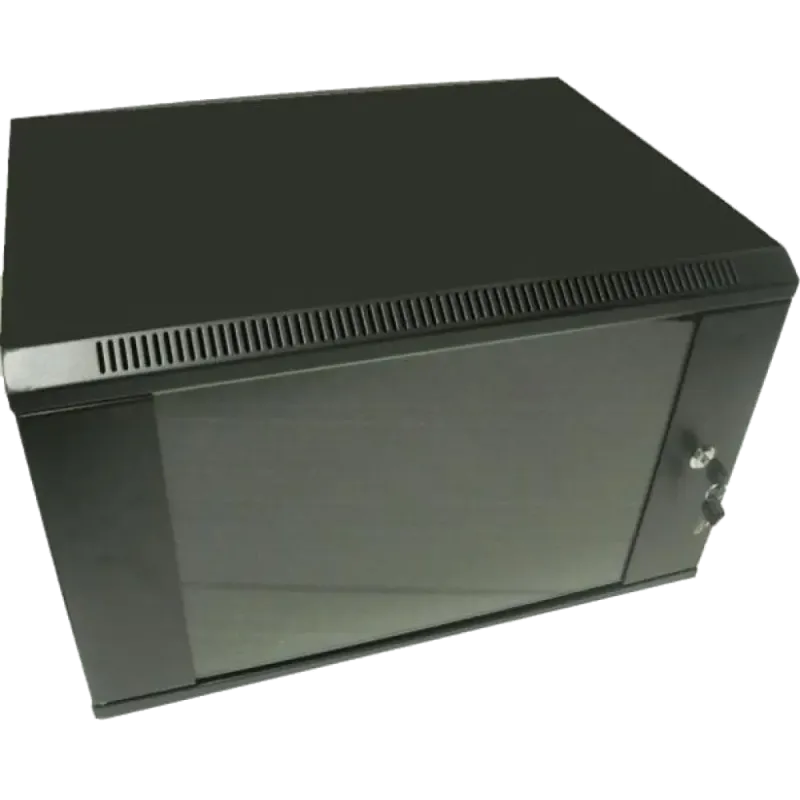 Hypernet WMNC66-9U-FLAT-AC-BLACK Шкаф коммутационный настенный 9U 600x600 разборный